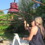 installing handcrafted lampshade in portugal
