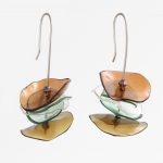 Brown green 'Pringle' earrings - gallery